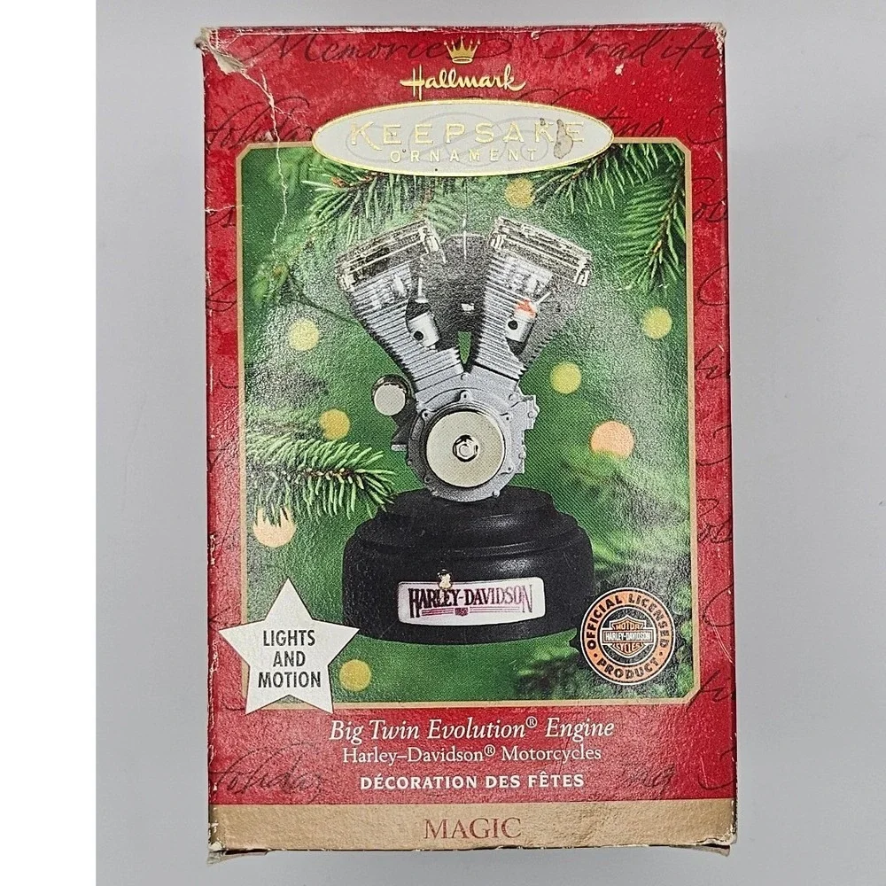 Hallmark Keepsake Harley-Davidson Ornament Lot Fat Boy Heritage Springer Engine